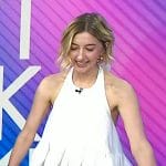 Heidi Gardner’s white ruffle hem top on Today