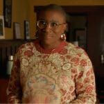 Hen’s rose print sweater on 9-1-1