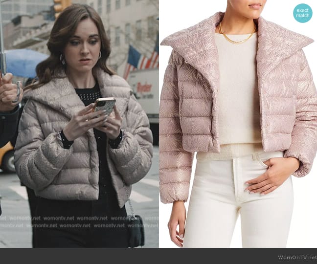 Herno Lace Cropped Puffer Jacket worn by (Audrey Corsa) on Elsbeth