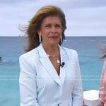 Hoda’s light blue embellished blazer and shorts on Today