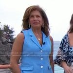 Hoda’s blue vest and shorts on Today