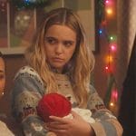Imogen’s mixed print sweater on Pretty Little Liars Original Sin
