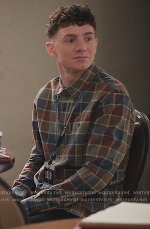Jacob’s check print shirt on Abbott Elementary