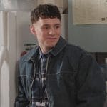 Jacob’s denim bomber jacket on Abbott Elementary
