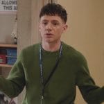 Jacob’s green sweater on Abbott Elementary