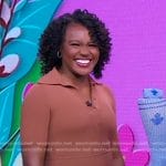 Janai’s brown polo dress on Good Morning America