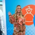 Jasmine Snow’s orange tie dye blouse and pants on Today