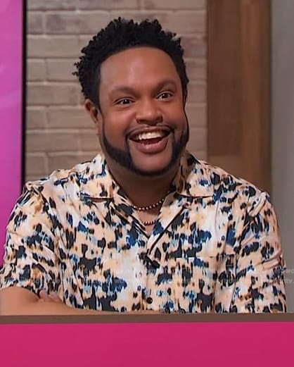 Jawn’s printed shirt on Sherri