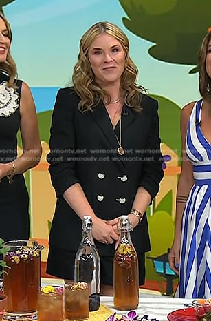Jenna’s black double breasted blazer and shorts on Today