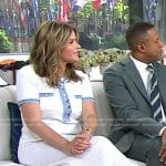 Jenna’s white denim trim dress on Today