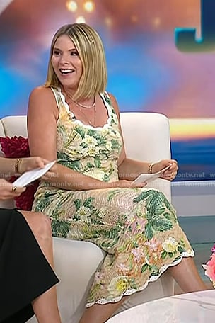 Jenna’s beige floral crochet dress on Today