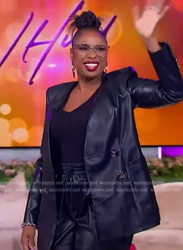 Jennifer’s black double breasted blazer on The Jennifer Hudson Show