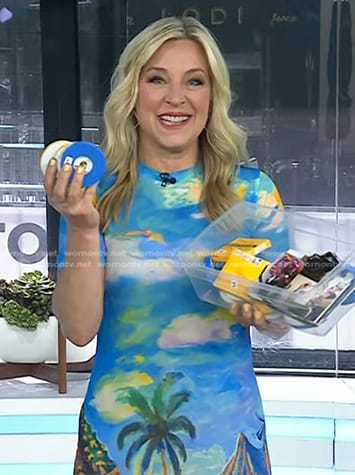 Jennifer Jolly’s blue printed dress on Today