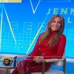 Jennifer Lopez’s pink pvc pants on Good Morning America