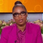 Jennifer’s pink double breasted blazer on The Jennifer Hudson Show