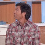 Jerry’s grey and red plaid shirt on The Talk