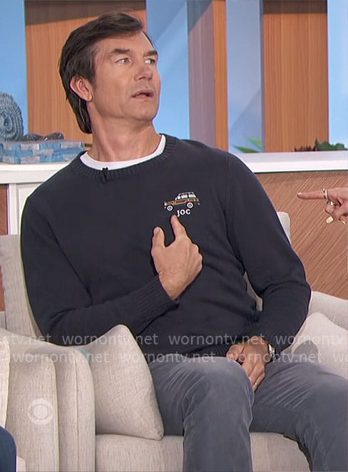 Jerry’s car monogram sweater on The Talk