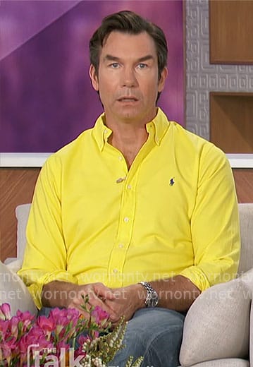 Jerry’s yellow button down shirt on The Talk