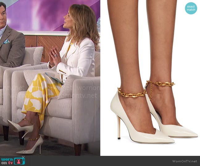 Jimmy Choo Talura Pumps worn by Natalie Morales on The Talk