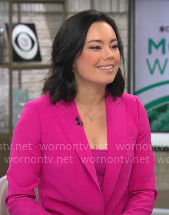 Jo Ling Kent’s pink suit on CBS Mornings