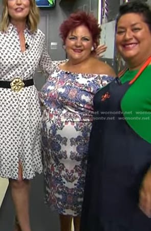 JoAnn Nurdjaja’s print off-shoulder dress on Today