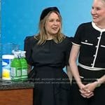 Joanna Teplin’s black ruffle short sleeve mini dress on Today