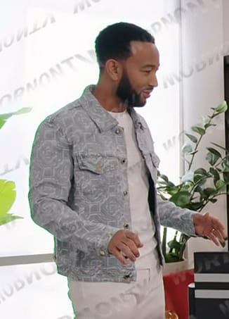 John Legend’s print denim jacket on The Voice