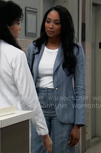 Jordan’s blue suit on General Hospital