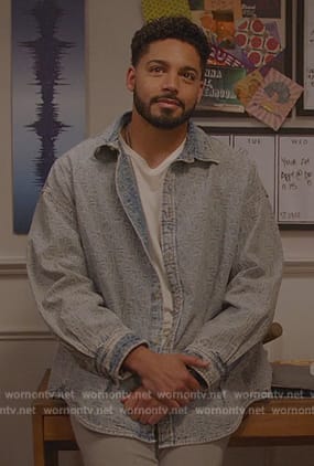 Jordan’s denim oversized shirt on All American