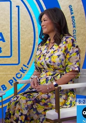 Juju’s floral print wrap dress on Good Morning America