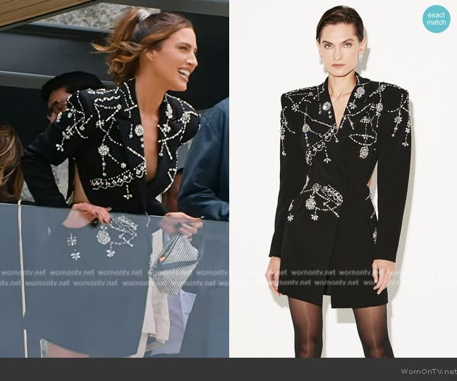 Karen Millen Crystal Embellished Cady Blazer Dress worn by Polly Brindle (Polly Brindle) on Selling the OC