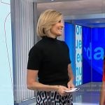 Kate Snow’s geometric print skirt on NBC News Now