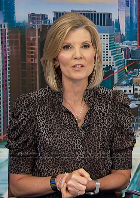 Kate’s leopard puff sleeve blouse on NBC News Daily
