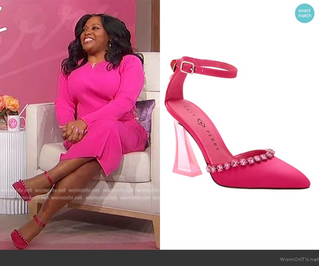 Katy Perry The Lookerr Ankle Strap Pointed Toe Pump worn by Sherri Shepherd on Sherri