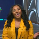 Kay Angrum’s yellow tweed blazer on NBC News Daily