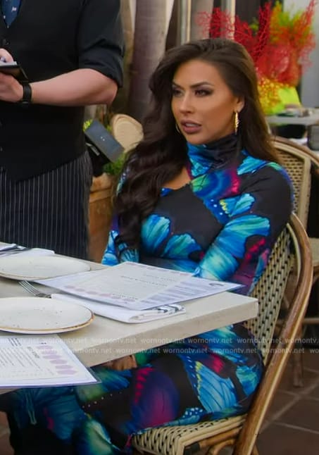 Kayla’s butterfly print mesh dress on Selling the OC