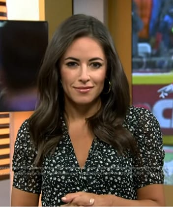Kaylee’s black floral top on Today