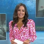 Kaylee’s pink geometric print dress on Today