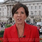 Kelly Cobiella’s red double breasted blazer on Today