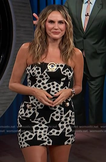 Keltie’s black dice print mini dress on E! News