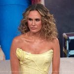 Keltie’s yellow floral applique mini dress on E! News