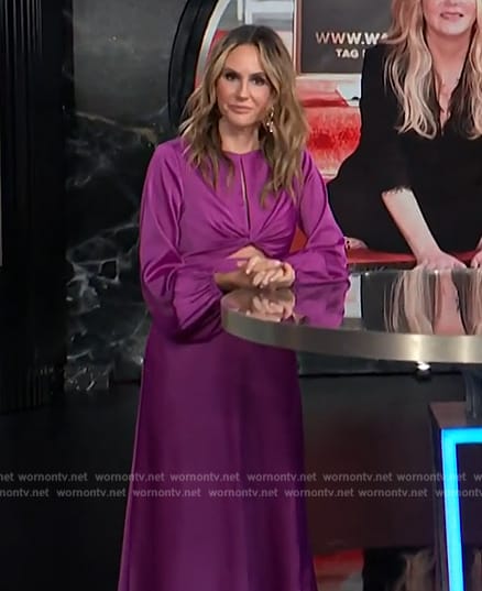 Keltie’s purple twist front dress on E! News
