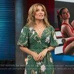 Kit’s green floral print dress on Access Hollywood