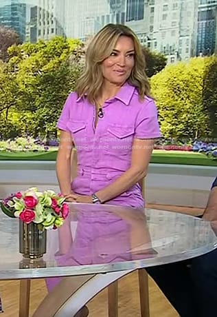 Kit Hoover’s pink short sleeve jumpsuit on Today