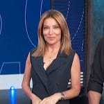 Kit’s pinstripe sleeveless blazer dress on Access Hollywood