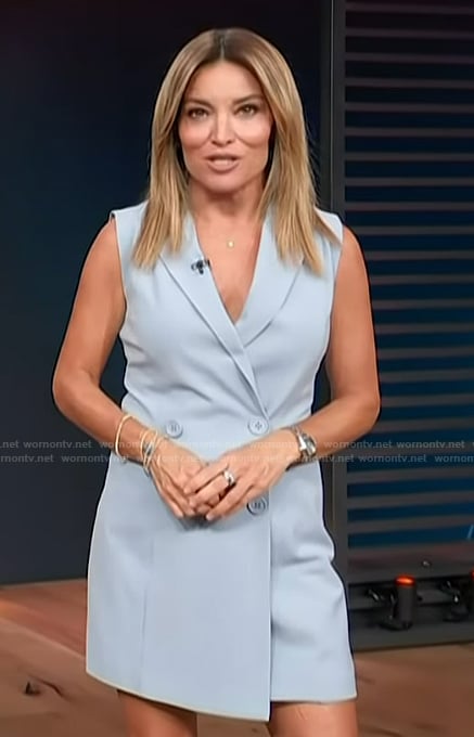 Kit’s sleeveless blazer dress on Access Hollywood
