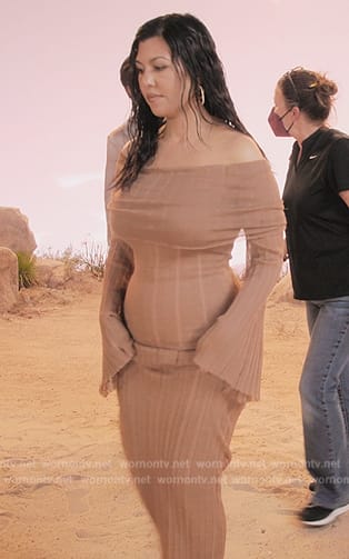 Kourtney’s sheer opening scene dress on The Kardashians