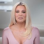 Khloe’s pink confessional top on The Kardashians