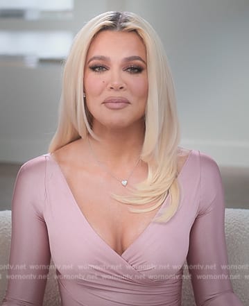 Khloe’s pink confessional top on The Kardashians