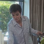 Kris’s sequin pajama shirt on The Kardashians